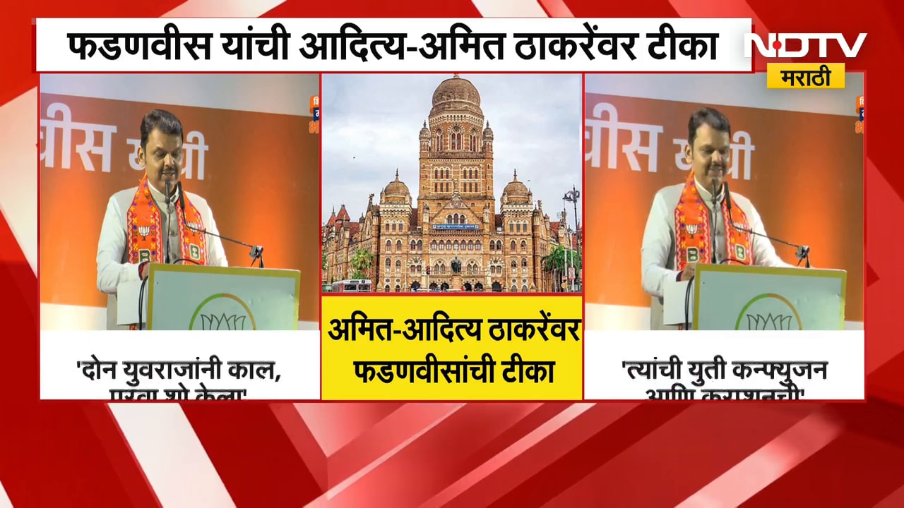 दोन युवराजांनी काल, परवा शो केला; CM Fadnavis यांच्याकडून Aaditya-Amit Thackeray यांच्यावर टीका