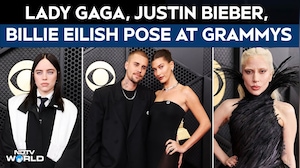 Grammys Awards 2026 | Lady Gaga, Justin Bieber, Billie Eilish Pose At Grammys