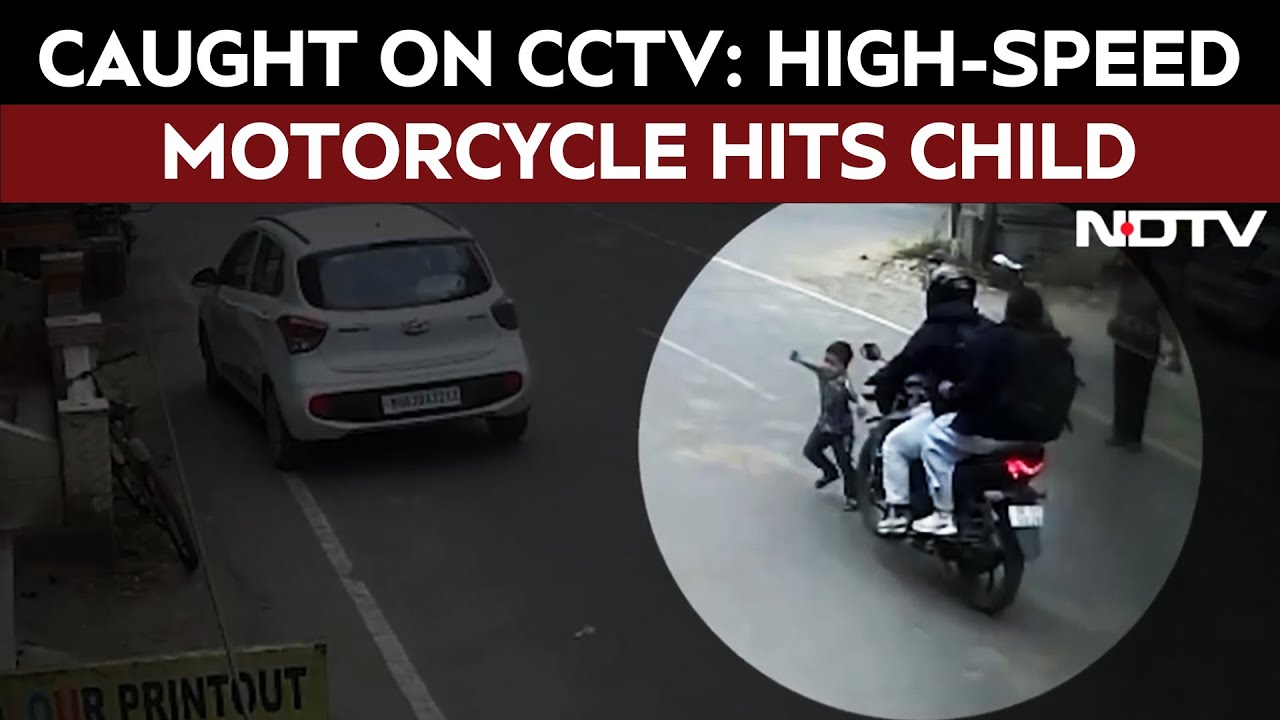 Gujarat News Today | Caught On CCTV: High-speed Motorcycle Hits Child, Girl Injured