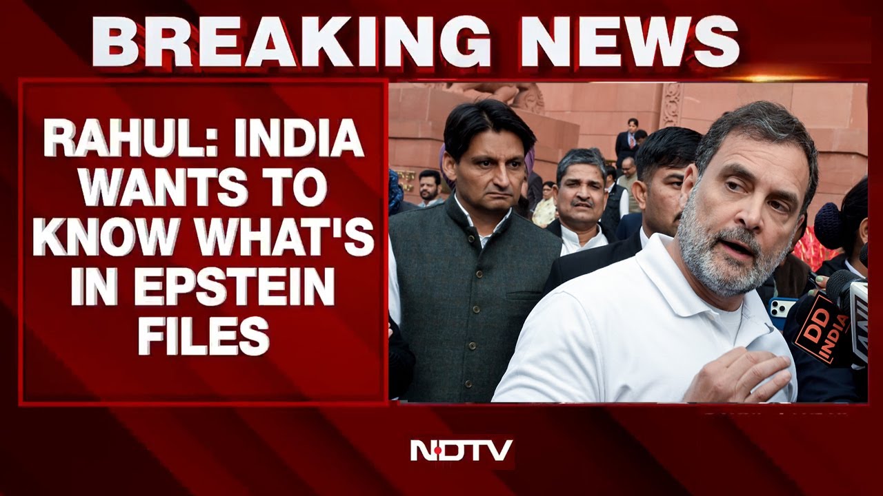 Rahul Gandhi On Epstein Files: "India Wants To Know What Is In The Epstein Files"