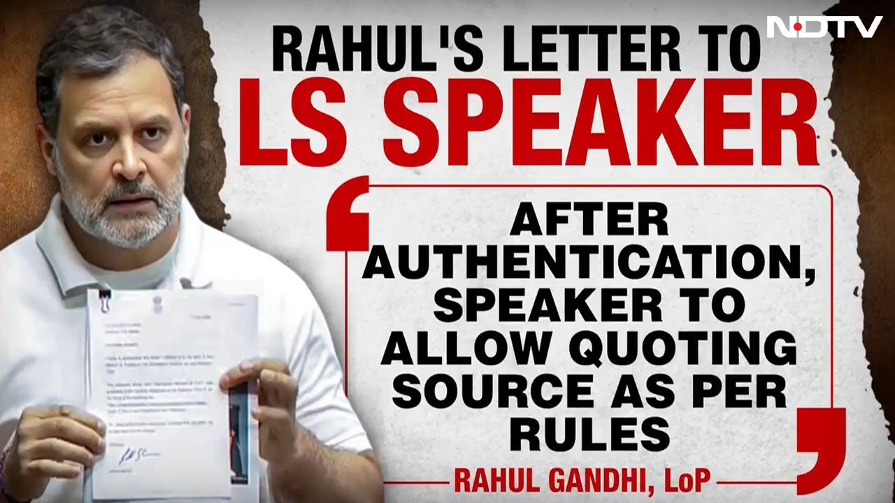 Parliament Chaos | Rahul Gandhi Writes To Speaker, Calls Denial To Speak A Blot On Democracy