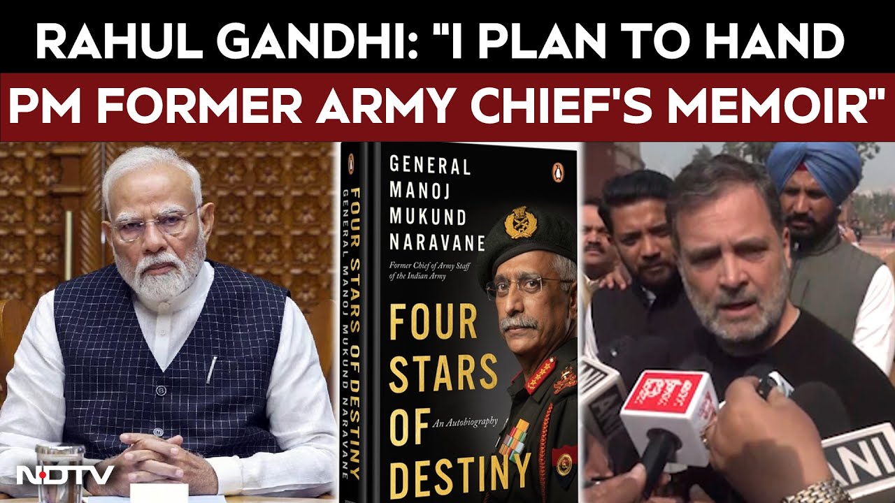 Rahul Gandhi News Rahul Gandhi: "I Plan To Hand PM Modi Ex-Army Chief's Memoir"