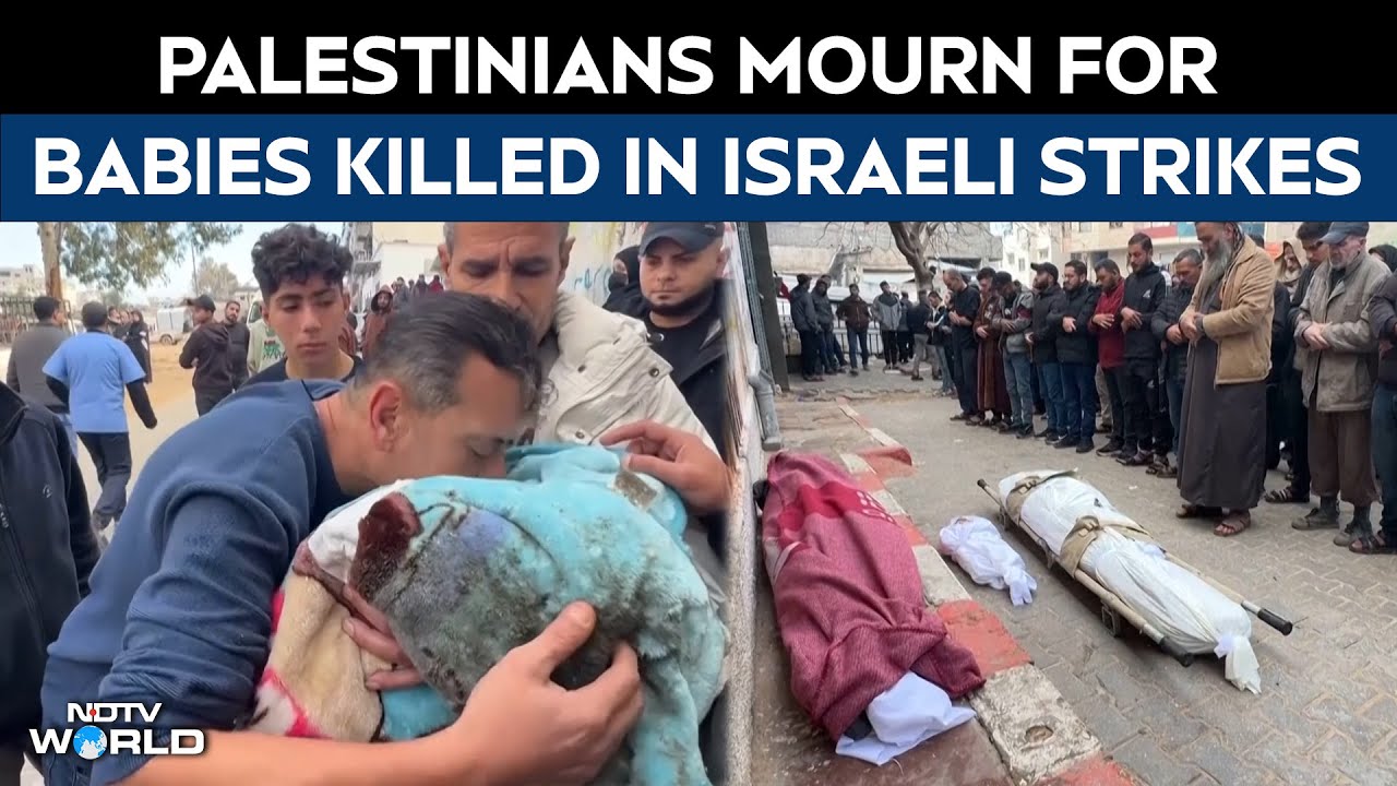 Palestinians Mourn For Victims, Including Babies, Of Israeli Strikes On Gaza Targets