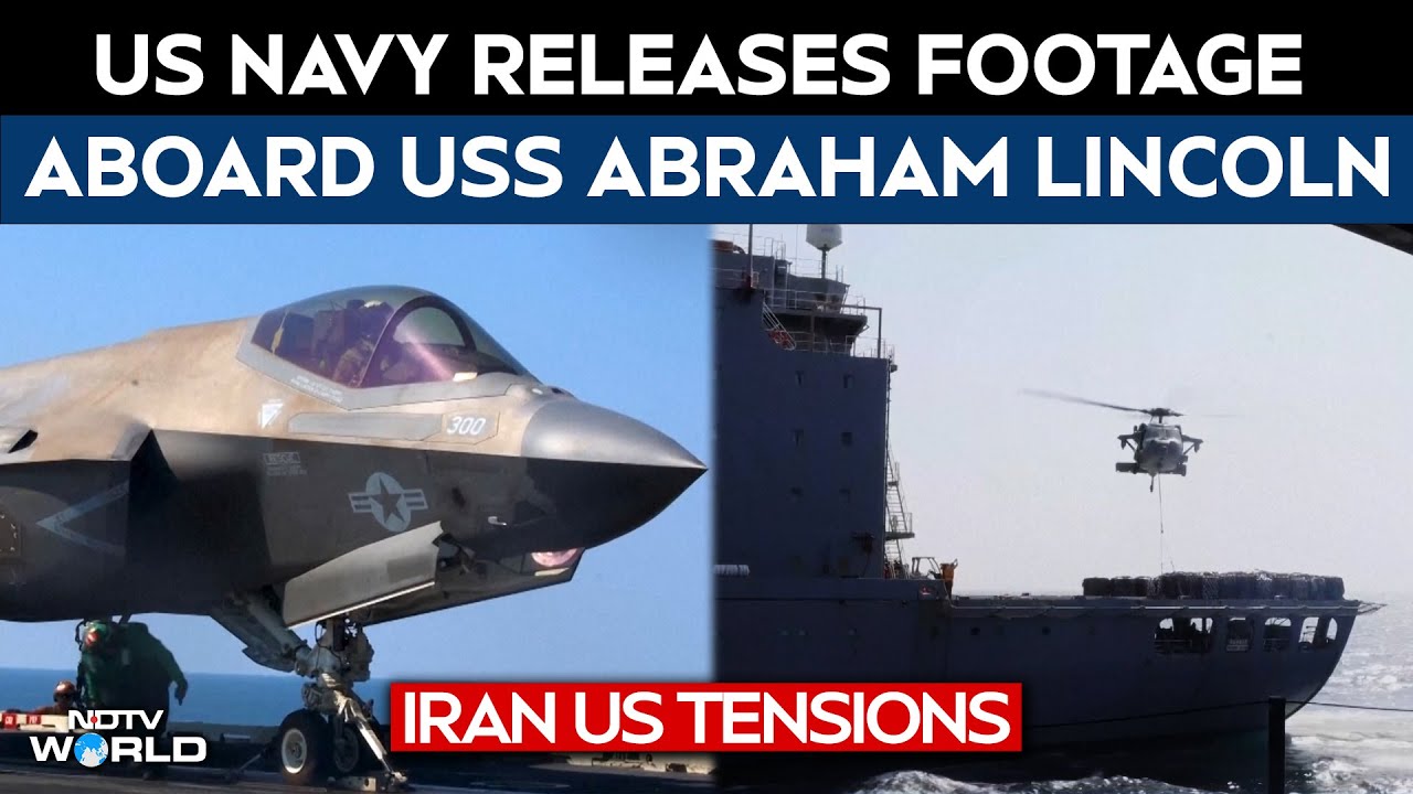 US Iran Tensions | US Navy Releases Footage Aboard USS Abraham Lincoln