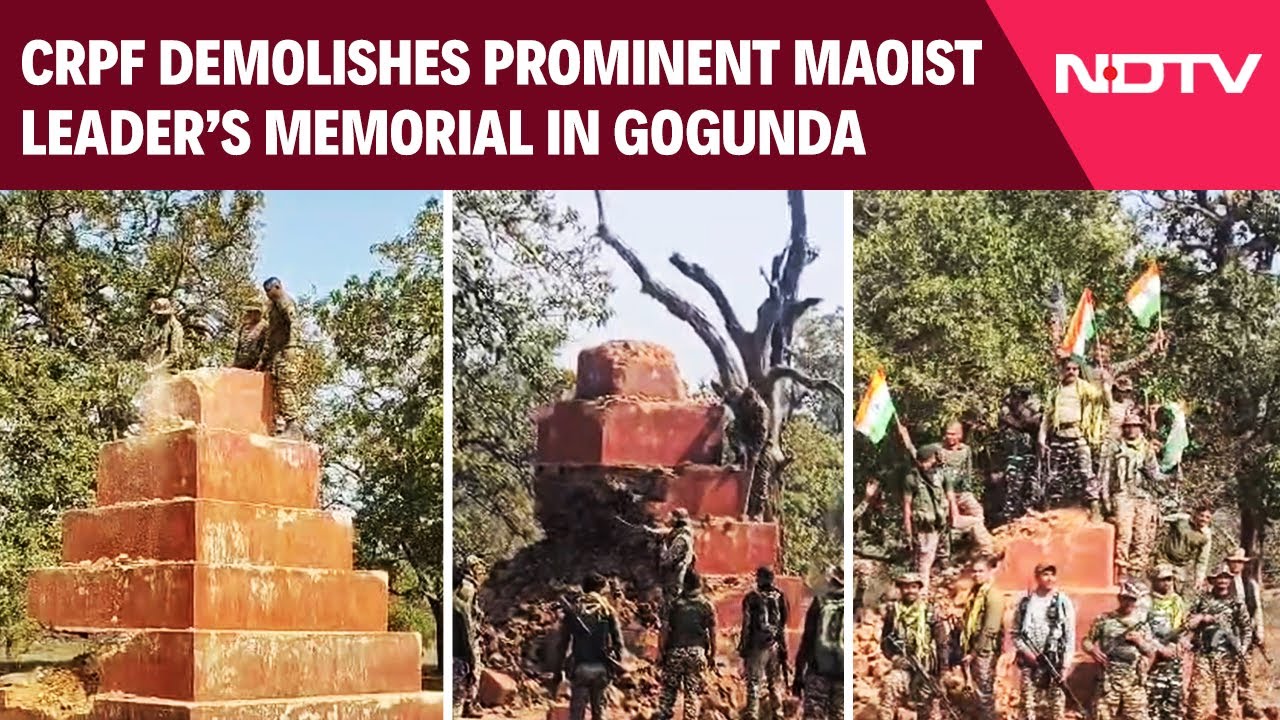 CRPF Demolishes Maoist Leader Ramanna's Memorial In Gogunda, Ending Four Decades Of Fear