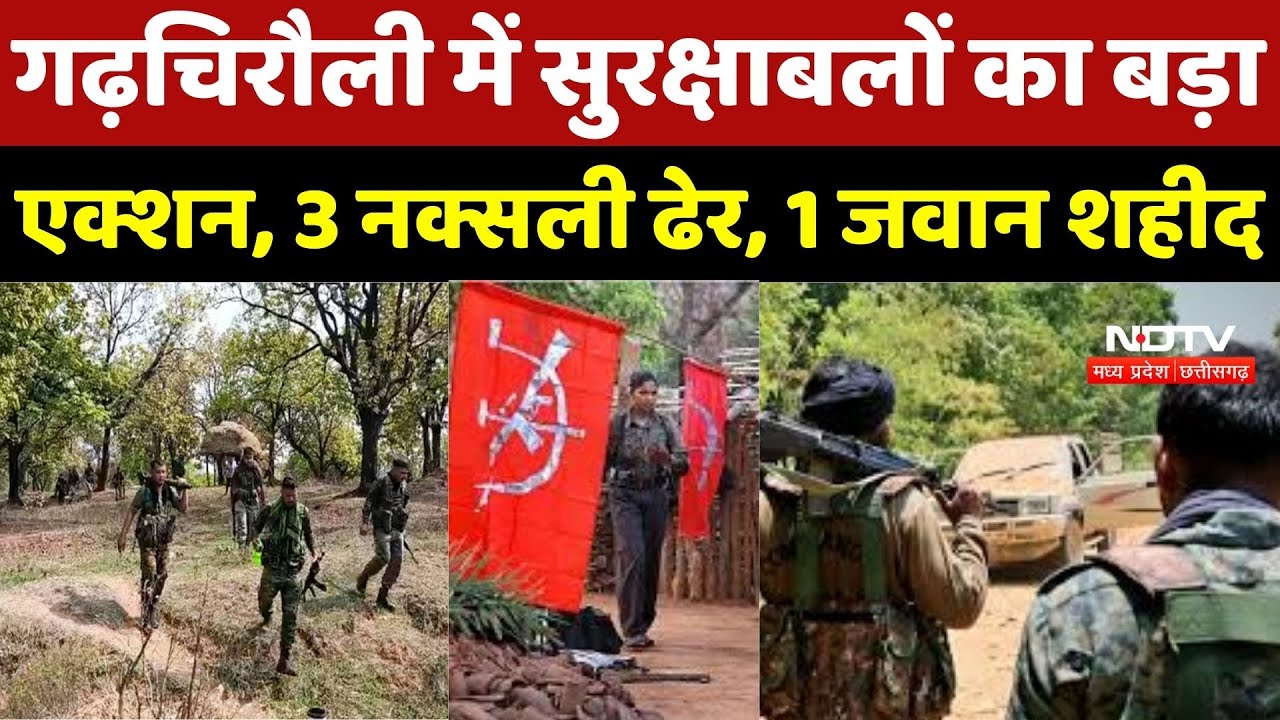 Anti Naxal Operation : Gadchiroli में सुरक्षाबलों का बड़ा Action, 3 Naxalite ढेर, 1 जवान शहीद