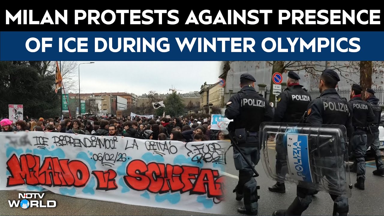 ICE Protests | Milan Protests Against Presence Of US ICE During Winter Olympics