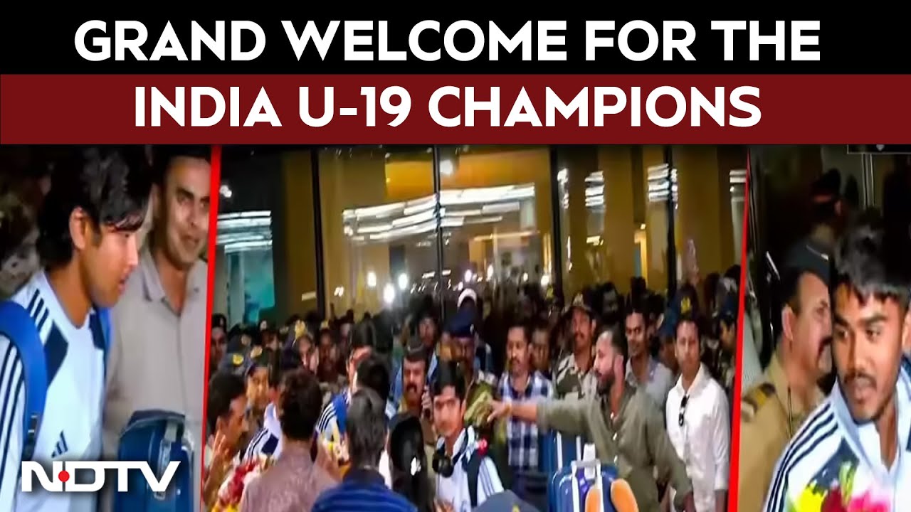 U-19 World Cup Winning Indian Team Gets A Grand Welcome In Mumbai