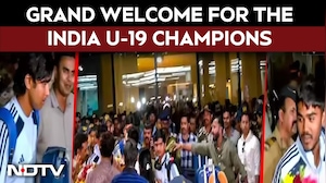 U-19 World Cup Winning Indian Team Gets A Grand Welcome In Mumbai