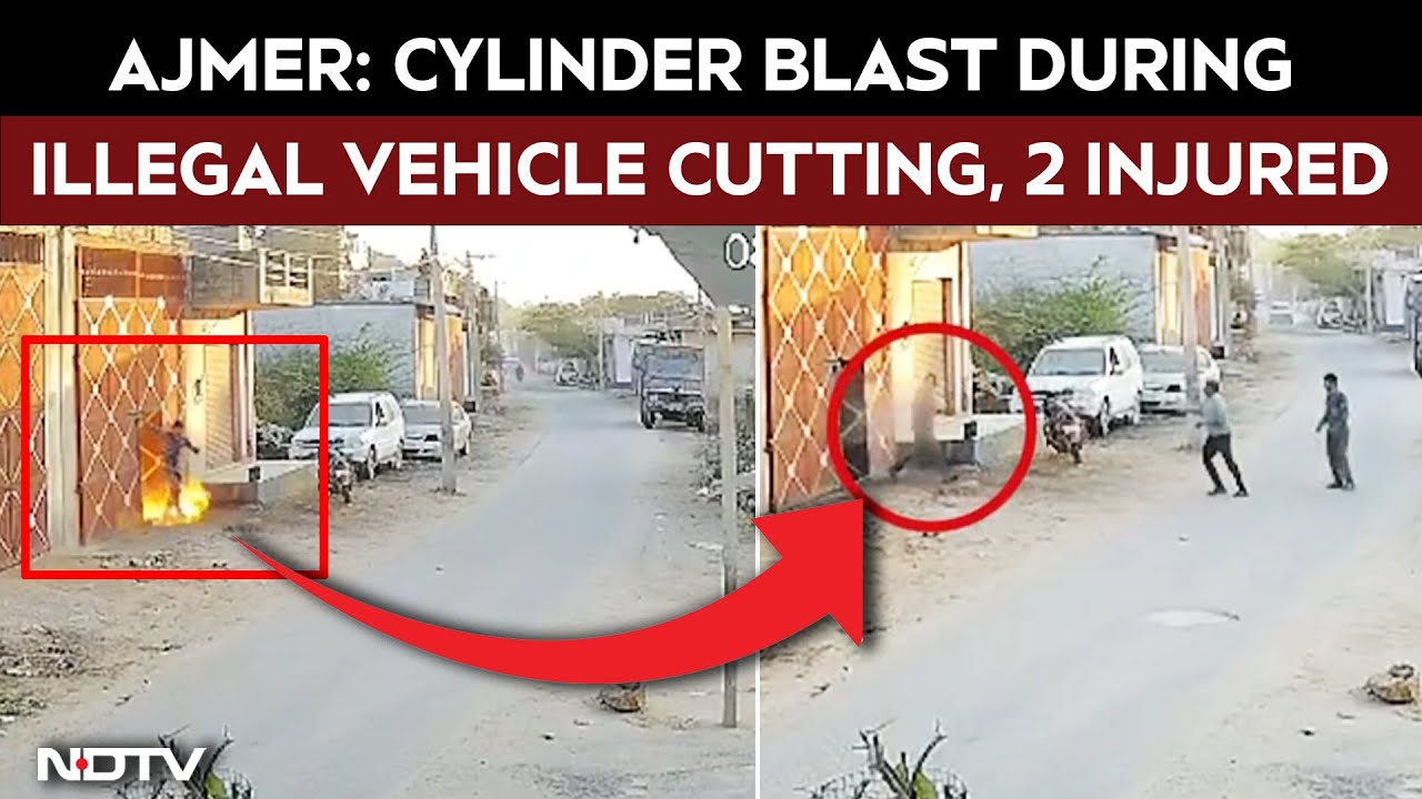Ajmer News | Gas Cylinder Explosion During Illegal Vehicle Cutting; 2 Brothers Severely Burned
