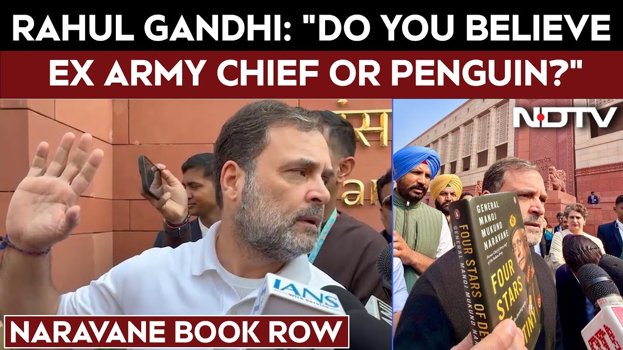 Rahul Gandhi On Naravane Book Row: "Do You Believe Ex Army Chief Or Penguin?"