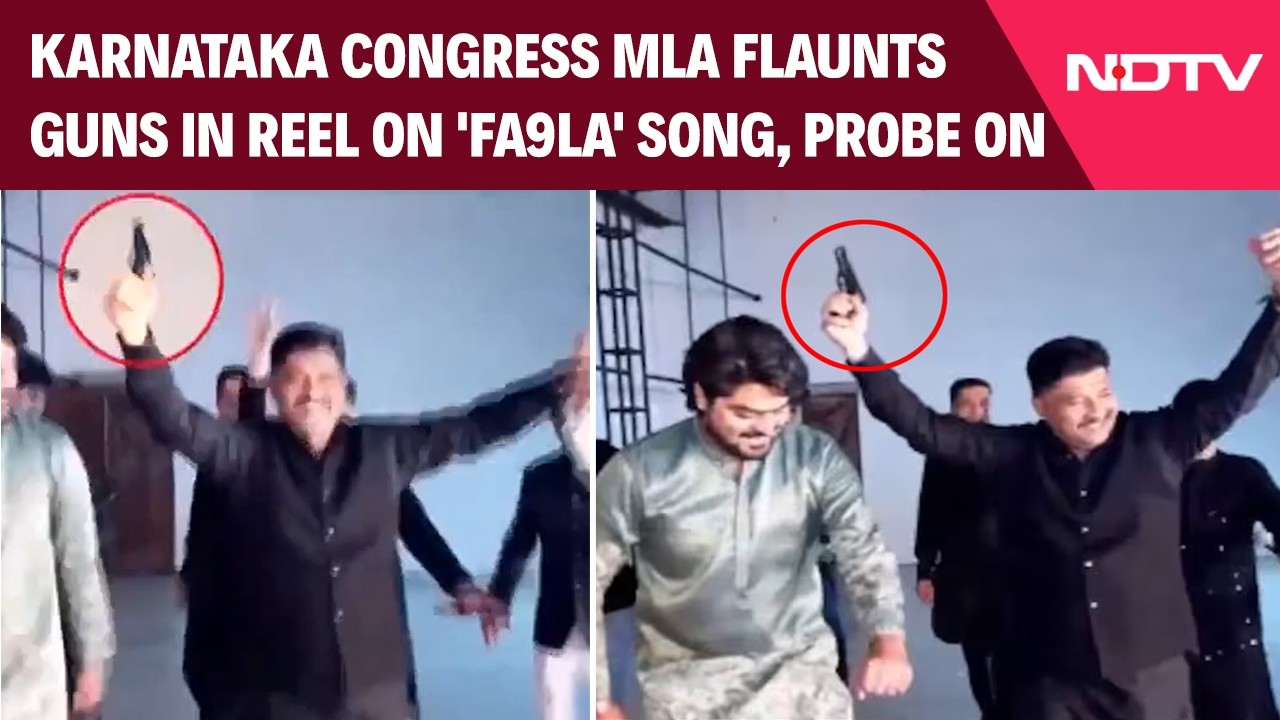 Karnataka Congress MLA Flaunts Guns In Reel On 'Fa9la' Song, Probe On