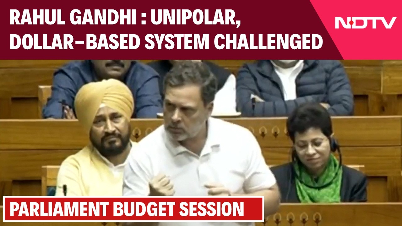 Rahul Gandhi In Lok Sabha: "Old Dollar-Based World Order Being Challenged"