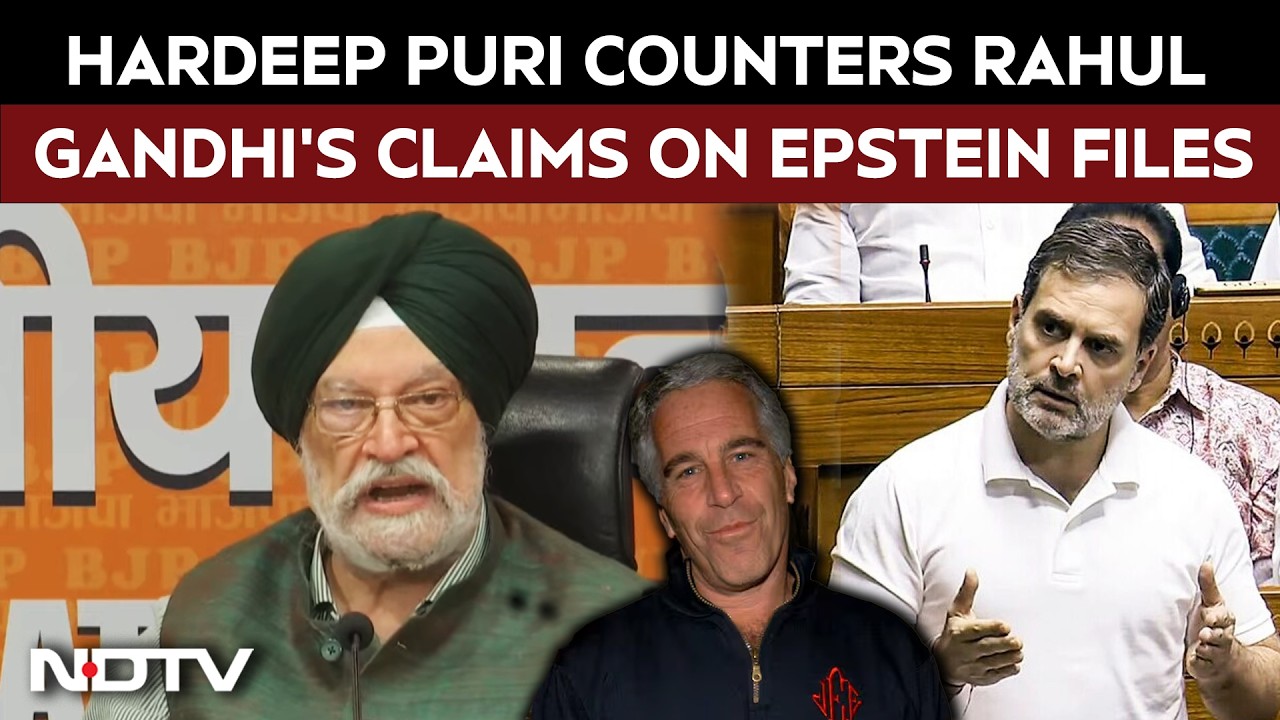Hardeep Puri Counters Rahul Gandhi's Claims on Epstein Files