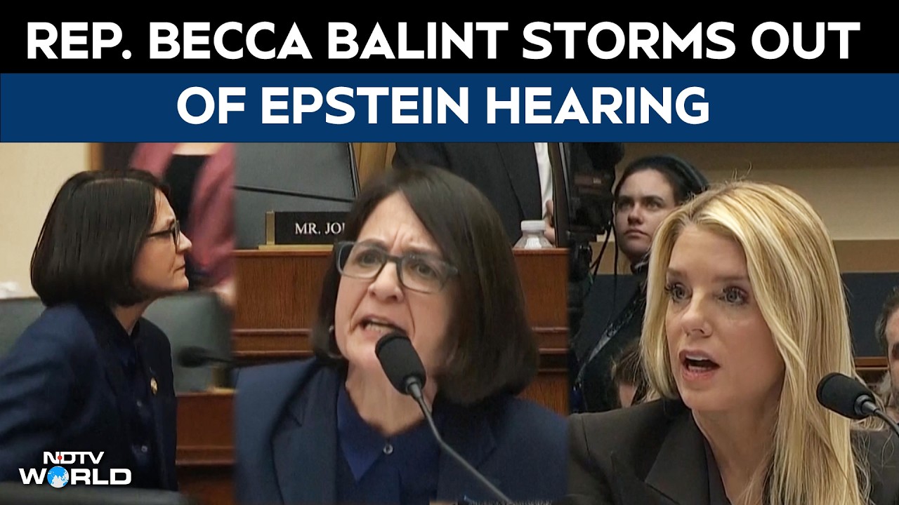Epstein News | Rep. Becca Balint Storms Out Of Epstein Hearing After Heated Exchange With Pam Bondi