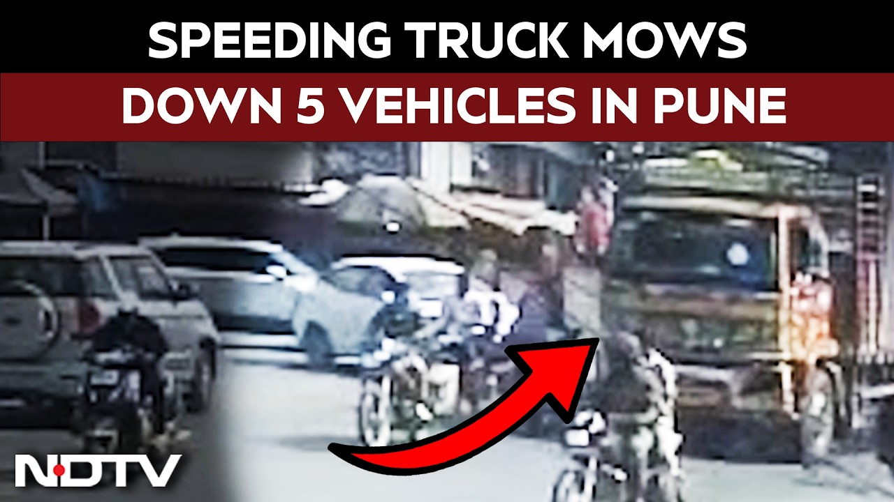Pune News | Brake-Fail Horror: Speeding Truck Mows Down 5 Vehicles in Pune