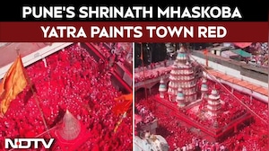 Veer Yatra Of Lord Shiv Avatar Shrinath Mhaskoba Concludes In Pune, Thousands Immersed In Red Gulal