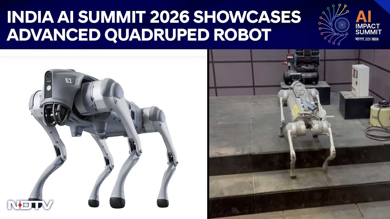 India AI Summit 2026 | India AI Summit 2026 Showcases Advanced Quadruped Robot