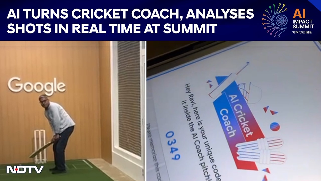 India Impact AI Summit 2026 | AI Turns Cricket Coach At Google Pavilion, Analyses Shots In Real Time