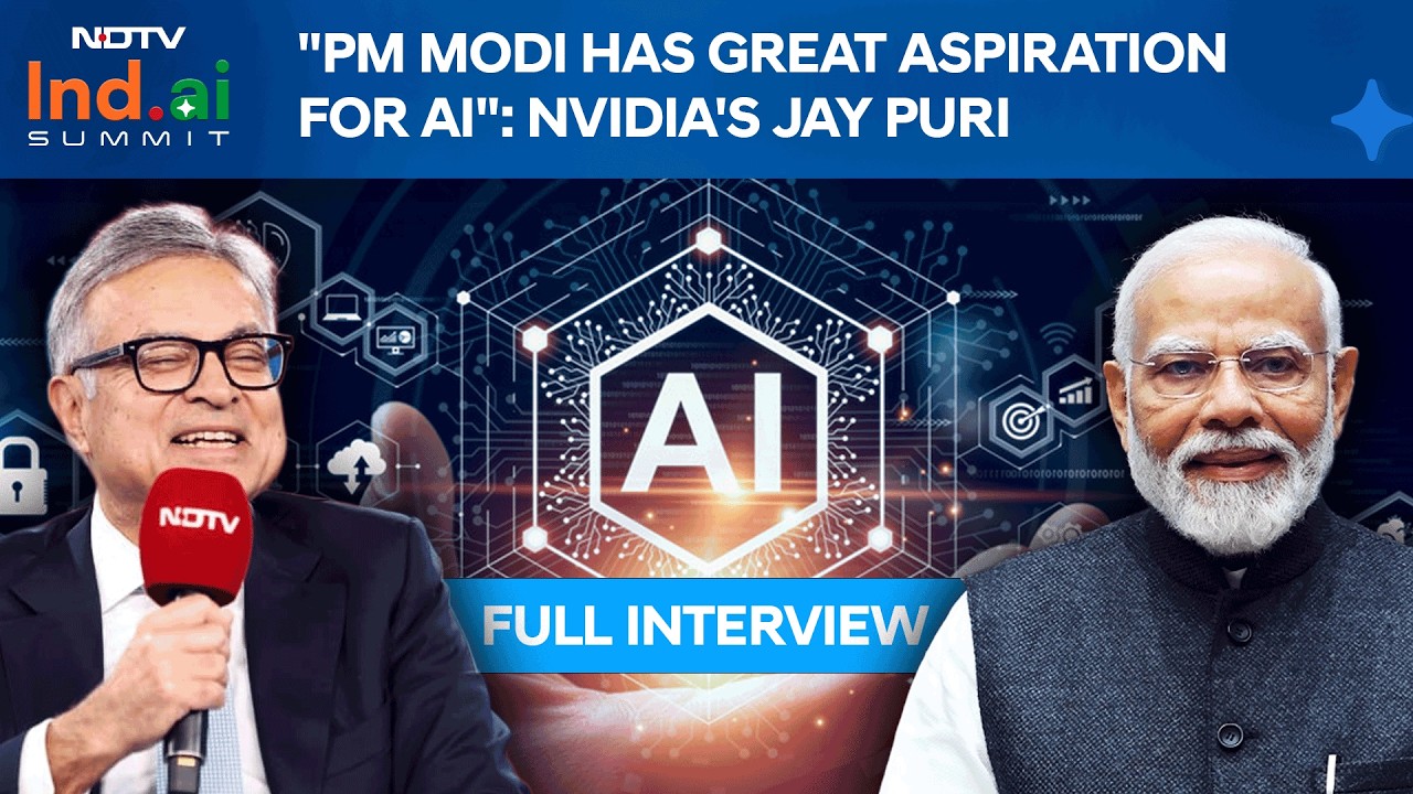 "PM Modi Has Great Aspiration For AI": NVIDIA Executive Vice President To NDTV