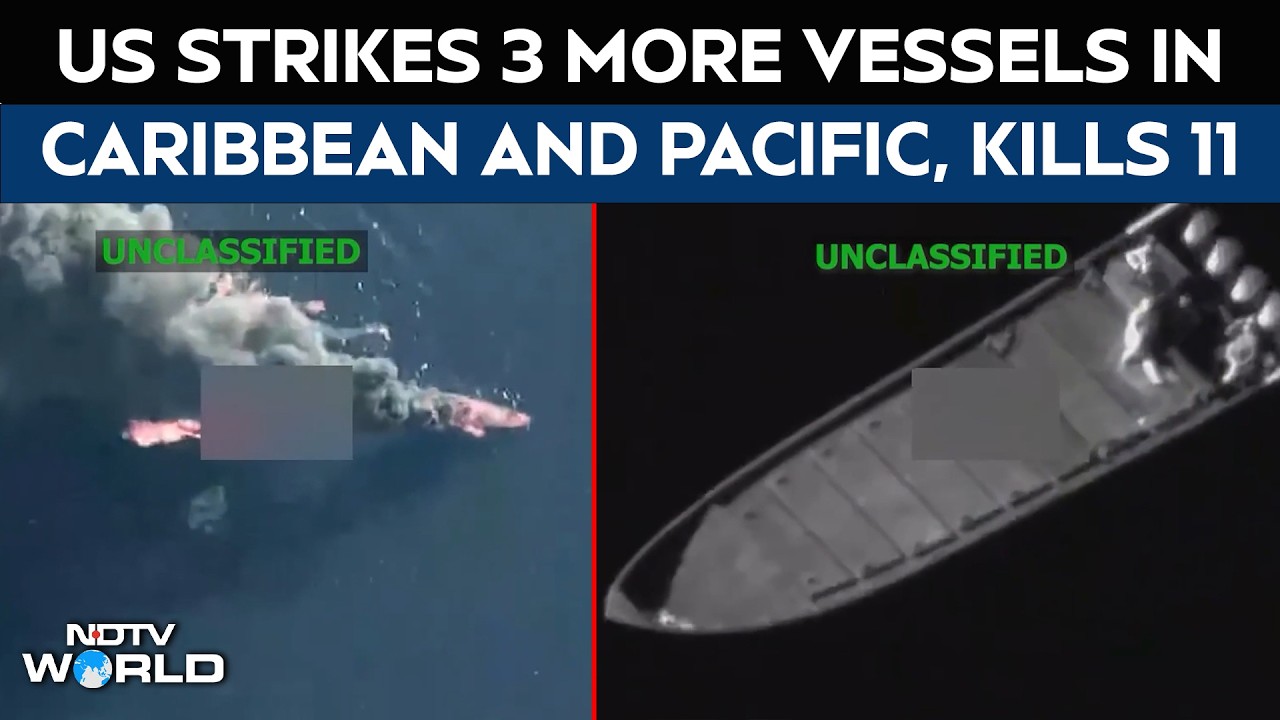 US Strikes 3 More 'Narco-Trafficking' Vessels In Caribbean And Pacific, 11 Allegedly Killed