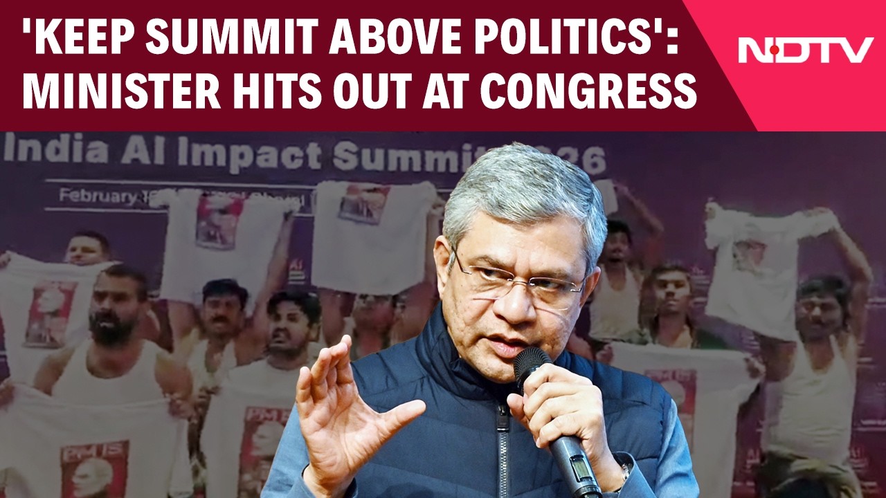 Youth Congress | Ashwini Vaishnaw Slams Youth Congress Protest At AI Summit | AI Summit Protest