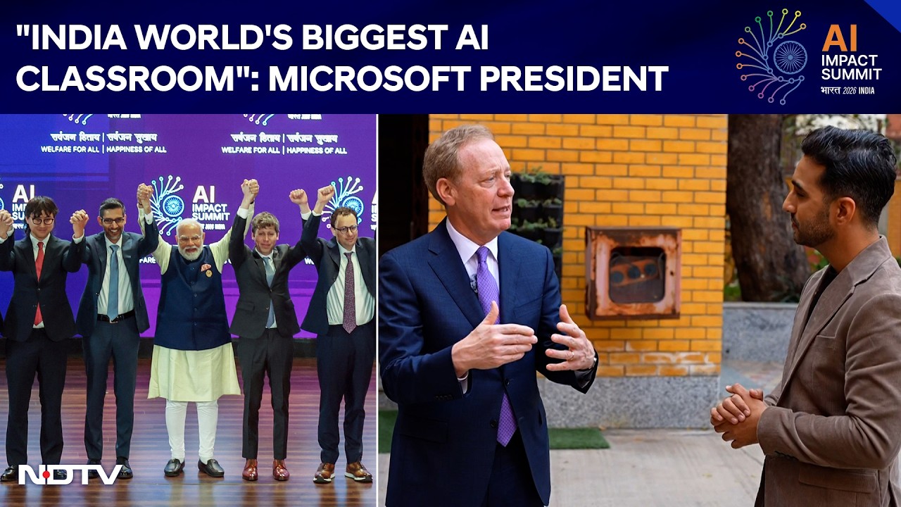 "AI Impact Summit A Massive Hit. India World's Biggest AI Classroom": Microsoft President Brad Smith