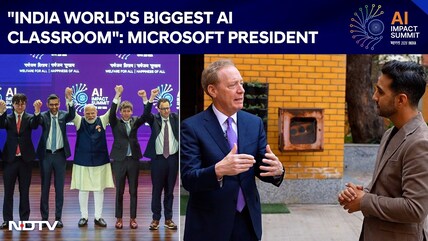 "AI Impact Summit A Massive Hit. India World's Biggest AI Classroom": Microsoft President Brad Smith