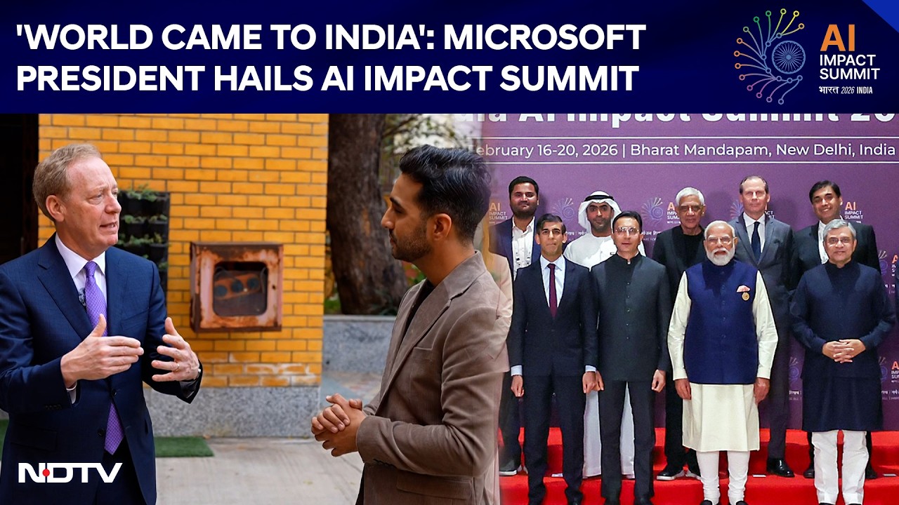 AI Summit 2026 | Microsoft's Brad Smith Says India Made a Global Impact on AI Stage
