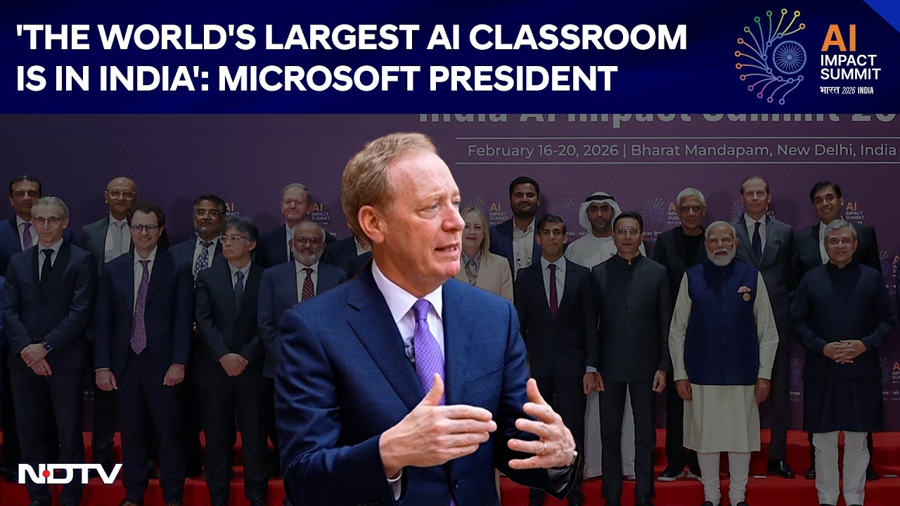 India AI Summit | 'The World's Largest AI Classroom Is In India': Microsoft President To NDTV