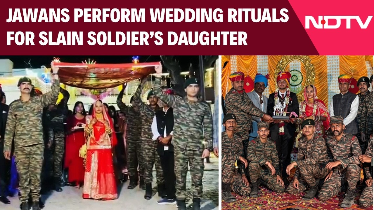 Video: Jawans Perform Wedding Rituals For Slain Soldier's Daughter In Rajasthan