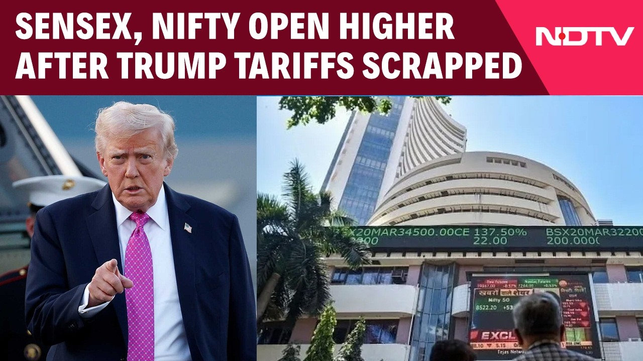 Sensex Opens 300 Points Higher, Nifty 90 Up After Trump's Tariffs Scrapped