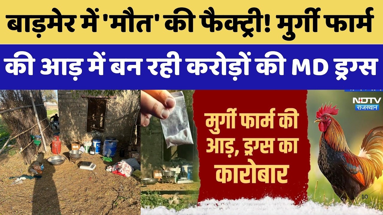 MD Drugs Factory Busted: बाड़मेर में 'मौत' की फैक्ट्री! मुर्गी फार्म की आड़ में MD ड्रग्स। Top News