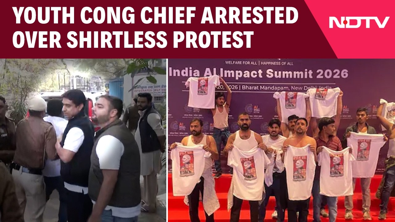 Youth Congress Chief Arrested Over Shirtless Protest During AI Impact Summit