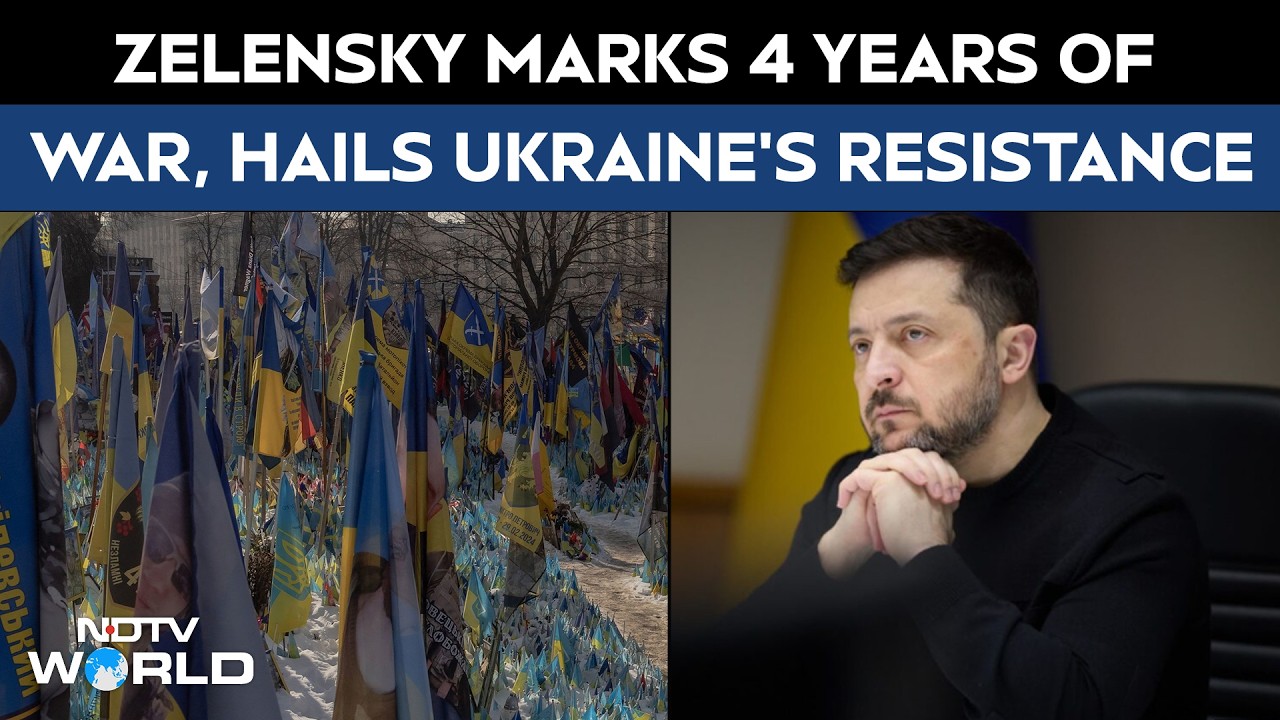 Russia Ukraine War | Zelensky Marks 4-Year War Anniversary, Praises Ukraine&rsquo;s Resistance