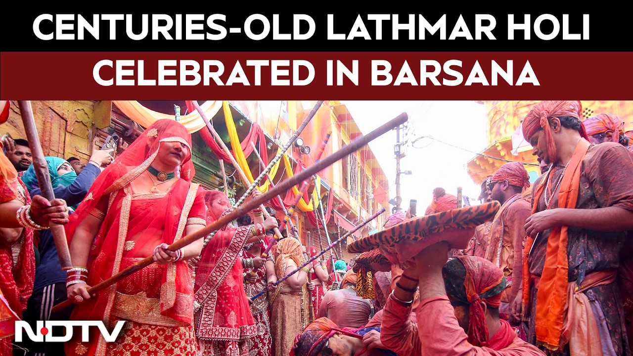 Centuries-Old Lathmar Holi Celebrated With Tradition And Devotion In Barsana, Radha's Town