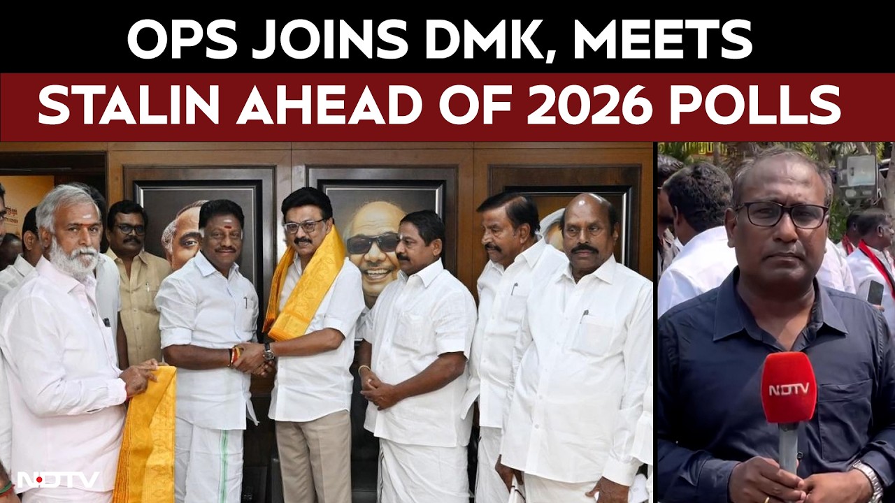 Tamil Nadu Elections | O Panneerselvam Joins DMK, Meets MK Stalin Ahead of 2026 Tamil Nadu Polls