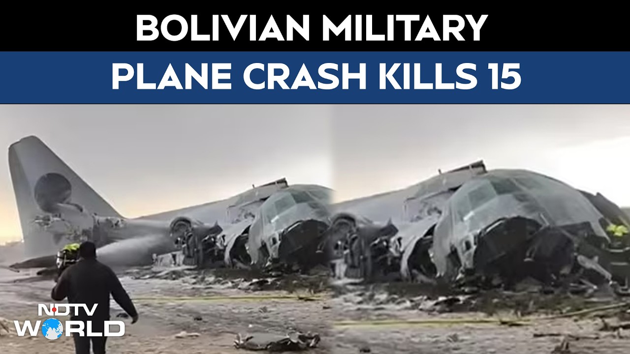 Bolivia Plane Crash | 15 Killed As Bolivian Military Plane Carrying Banknotes Crashes On Highway