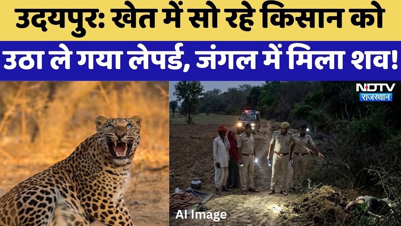 Udaipur Leopard Attack: खेत में सो रहे किसान को उठा ले गया लेपर्ड, जंगल में मिला शव! | Breaking News