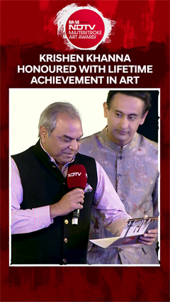 Video: Krishen Khanna Honoured With Lifetime Achievement In Art At NDTV Masterstroke Art Awards 2026