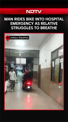 Jodhpur Man Rides Bike Into Hospital Emergency As Relative Struggles To Breathe