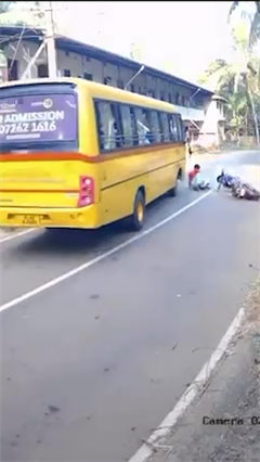 Student Escapes Death As Bus Stops Inches Away From Head In Kerala