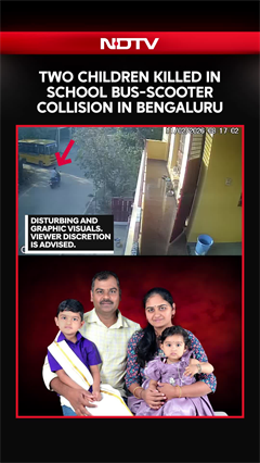 On Camera, 2 Cousins Killed As School Bus Runs Over Scooter In Bengaluru