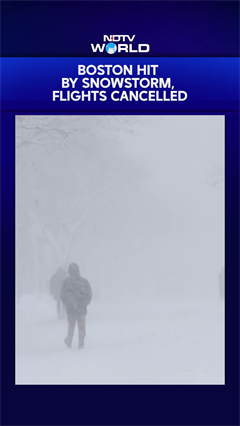 Boston Hit By Severe Snowstorm, Air Travel Disrupted.