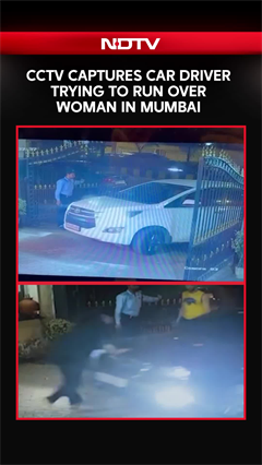 Mumbai News CCTV Captures Car Driver Trying To Run Over Woman In Mumbai