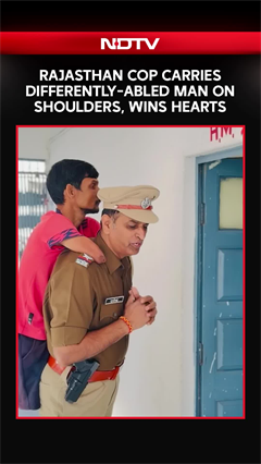 Video: Rajasthan: Didwana SHO Carries Differently-Abled Man on Shoulders, Wins Hearts