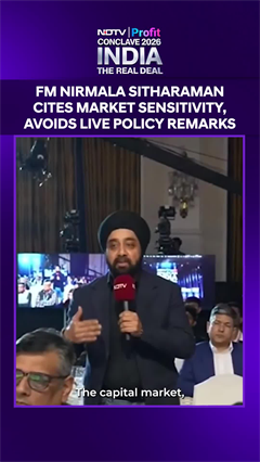 FM Nirmala Sitharaman Cites Market Sensitivity, Avoids Live Policy Remarks