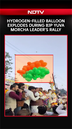 Hydrogen-Filled Balloon Explodes During BJP Yuva Morcha Leader&rsquo;s Rally