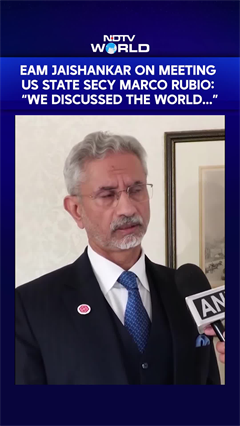 EAM Jaishankar on Meeting US State Secretary Marco Rubio: "We Discussed The World..."