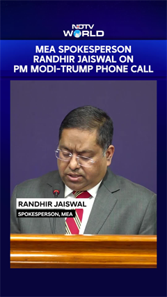 MEA Spokesperson Randhir Jaiswal On PM Modi-Trump Phone Call